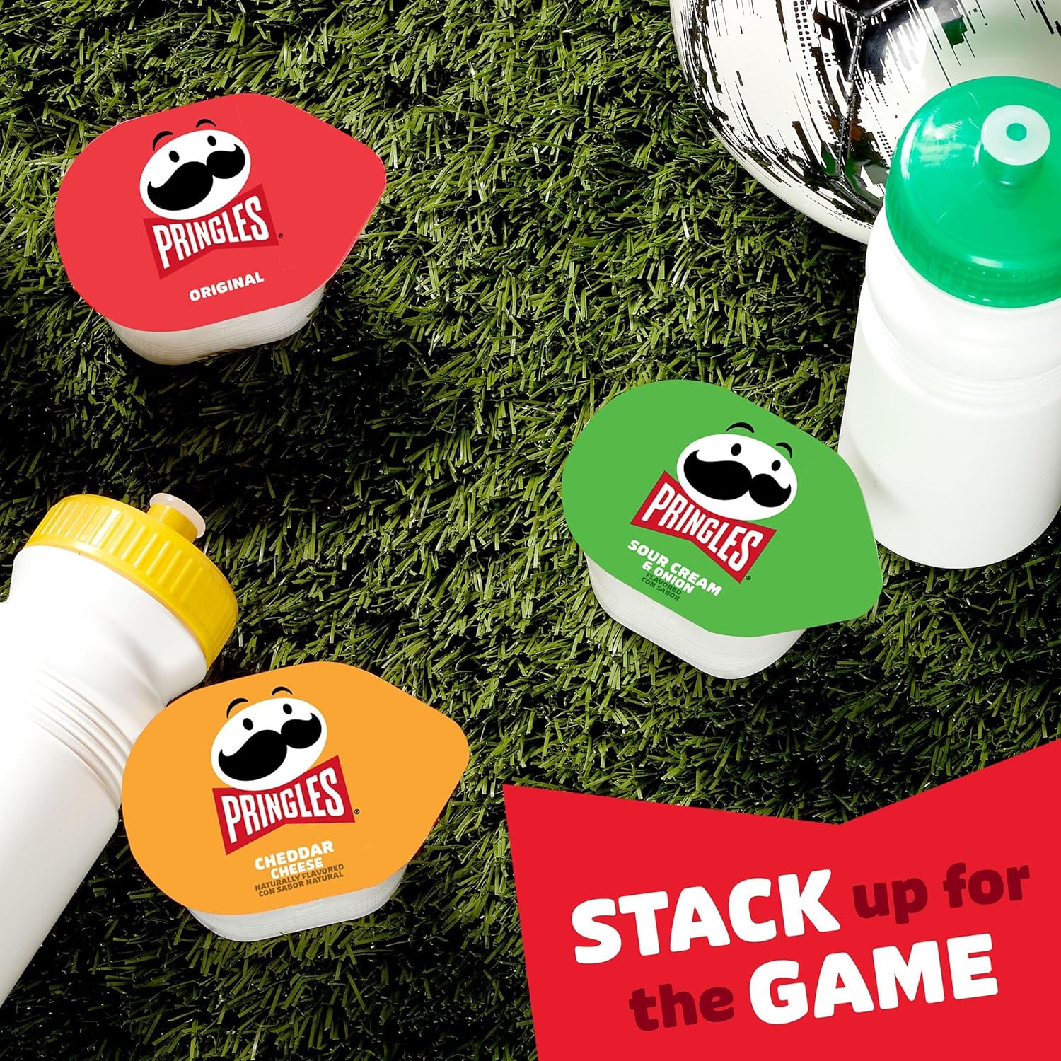 Pringles Potato Crisps Chips, Lunch Snacks, On-the-Go Snacks, Snack Stacks, Variety Pack, 12.9oz Box (18 Cups) 24hrsmart